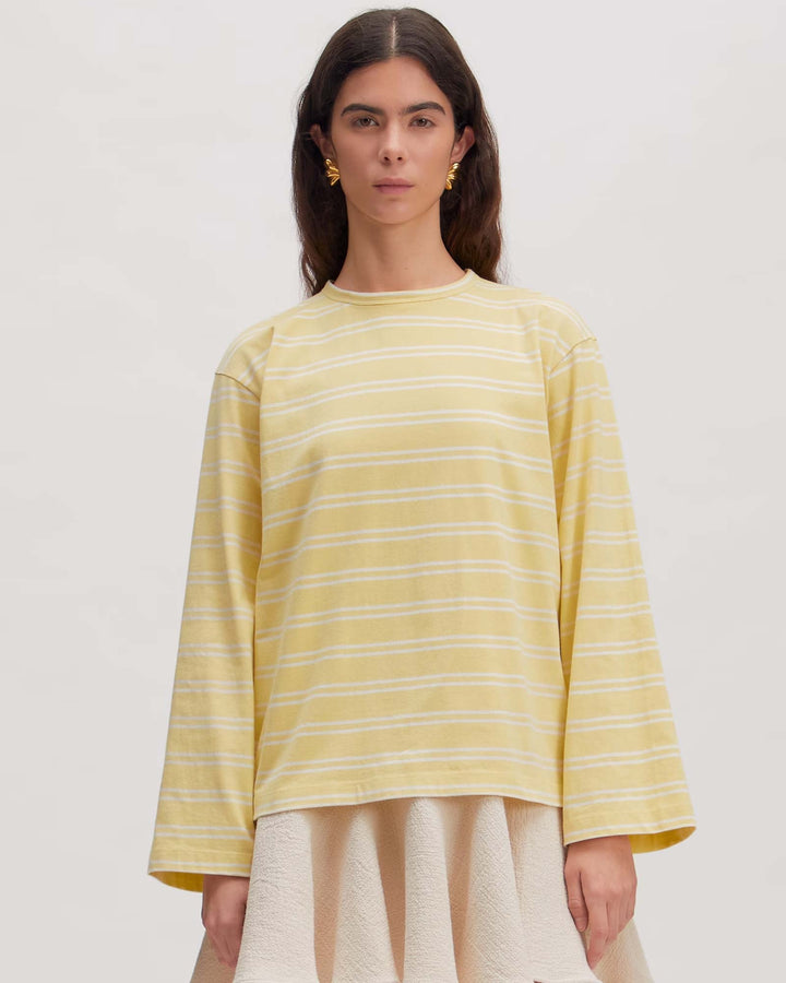 Verlee Longsleeve Stripes Dusty Yellow + Egret