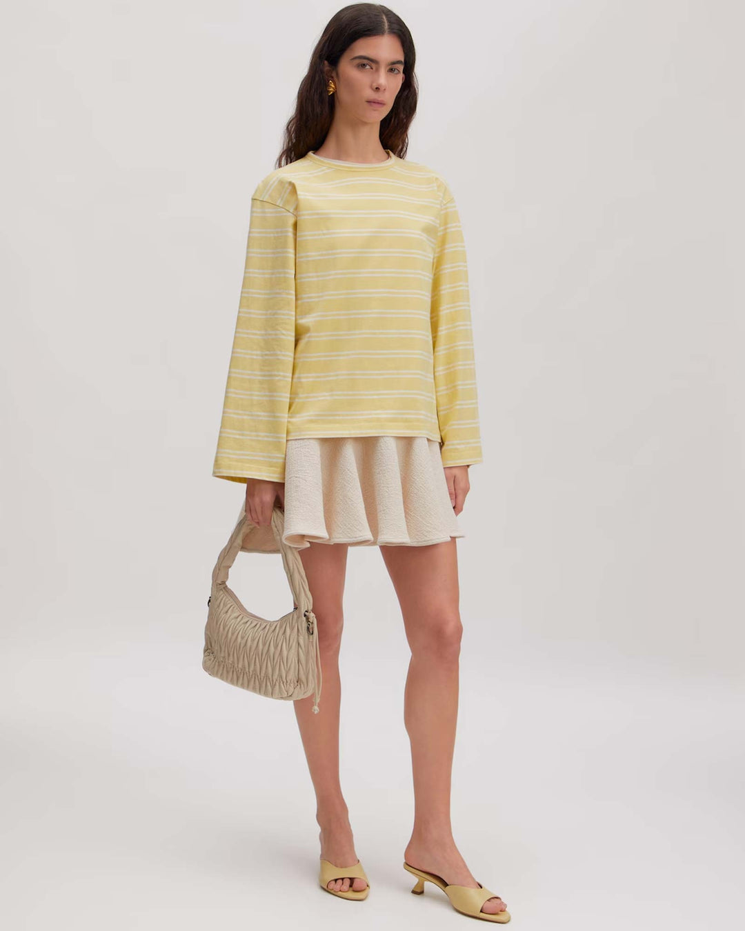 Verlee Longsleeve Stripes Dusty Yellow + Egret