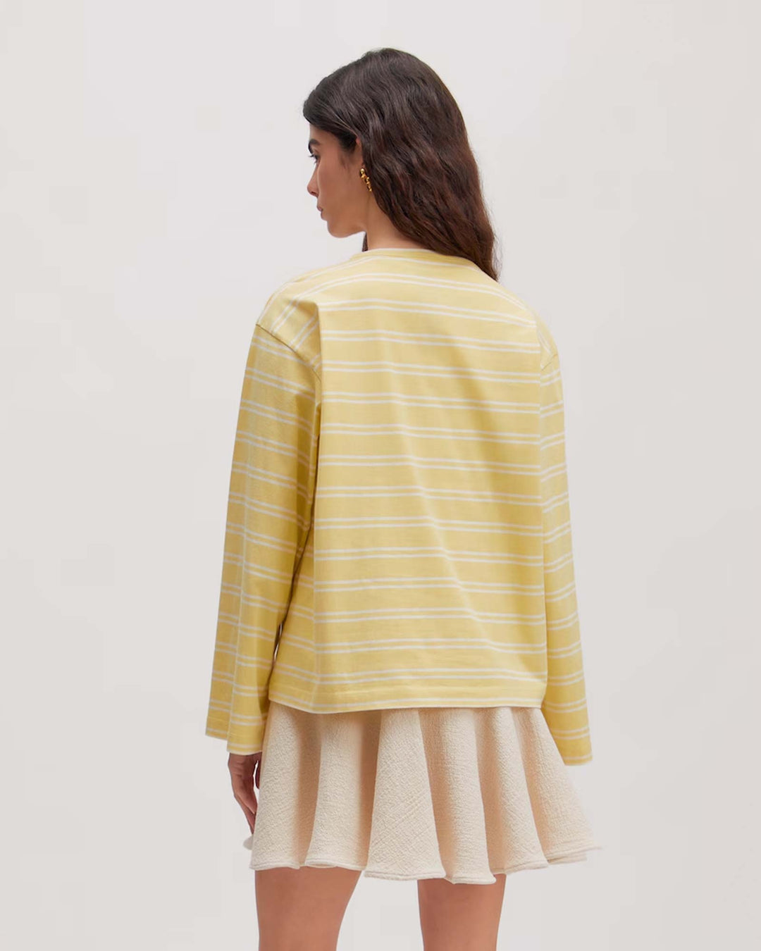 Verlee Longsleeve Stripes Dusty Yellow + Egret