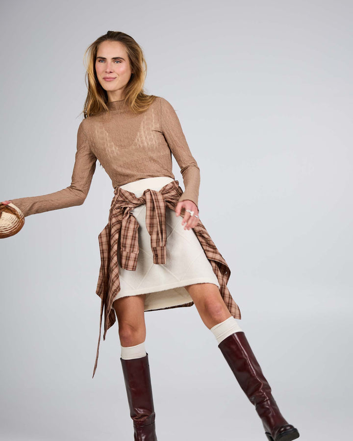 Zahara Lace Longsleeve Almond Mist