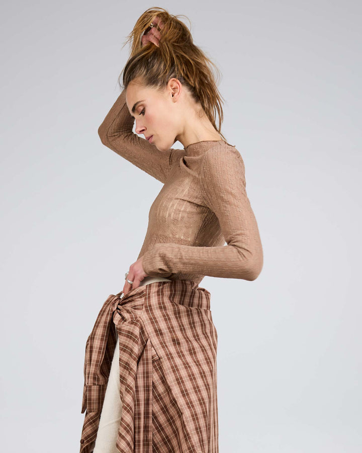 Zahara Lace Longsleeve Almond Mist