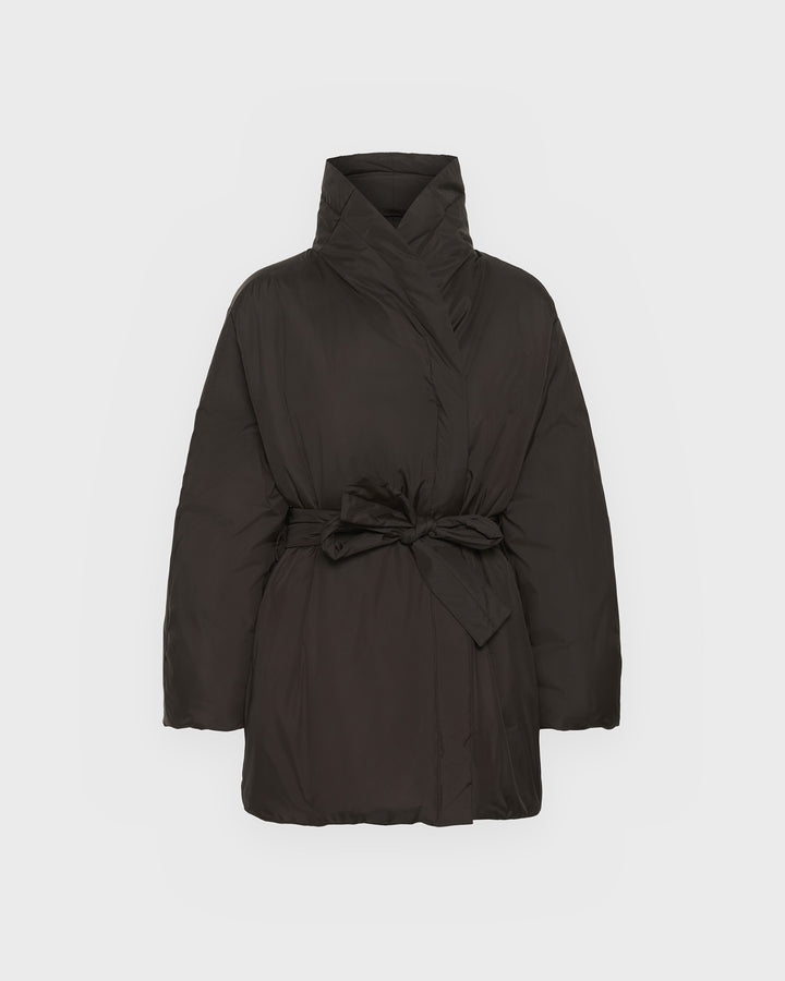 InWear Mantel Zinnahiw Short Cocoon Coat Chocolate Brown