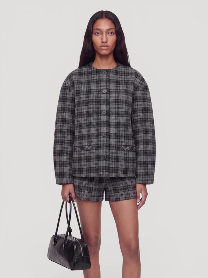 Aino Wool Jacket Grey Check