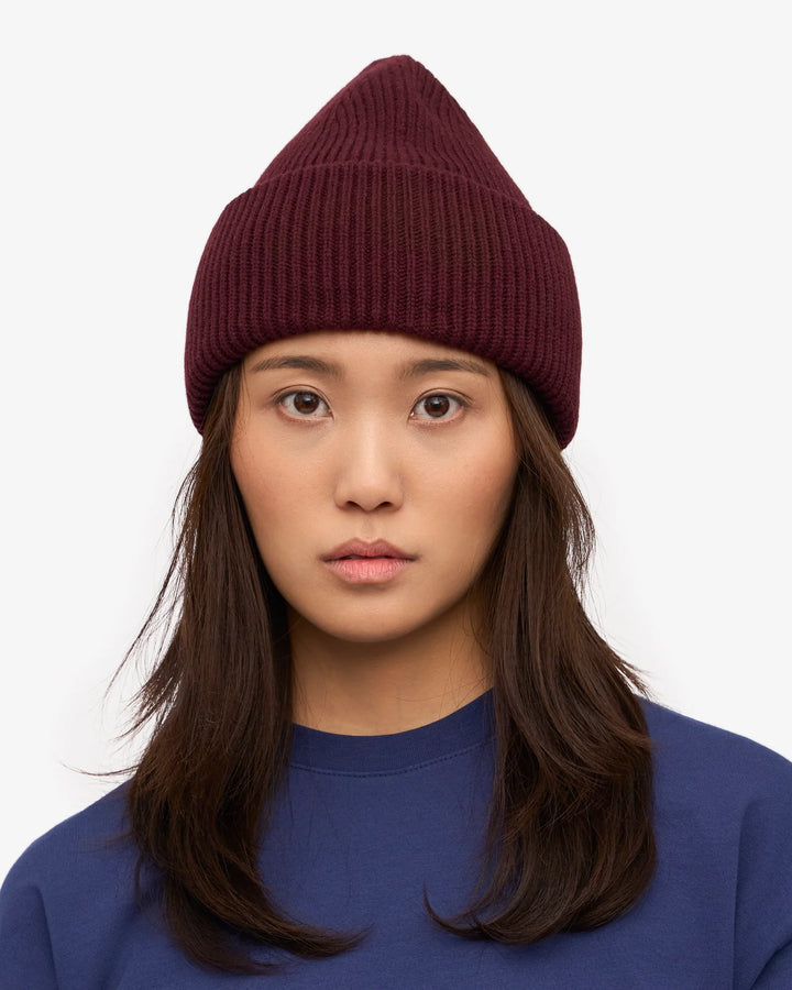 Merino Wool Hat Oxblood Red
