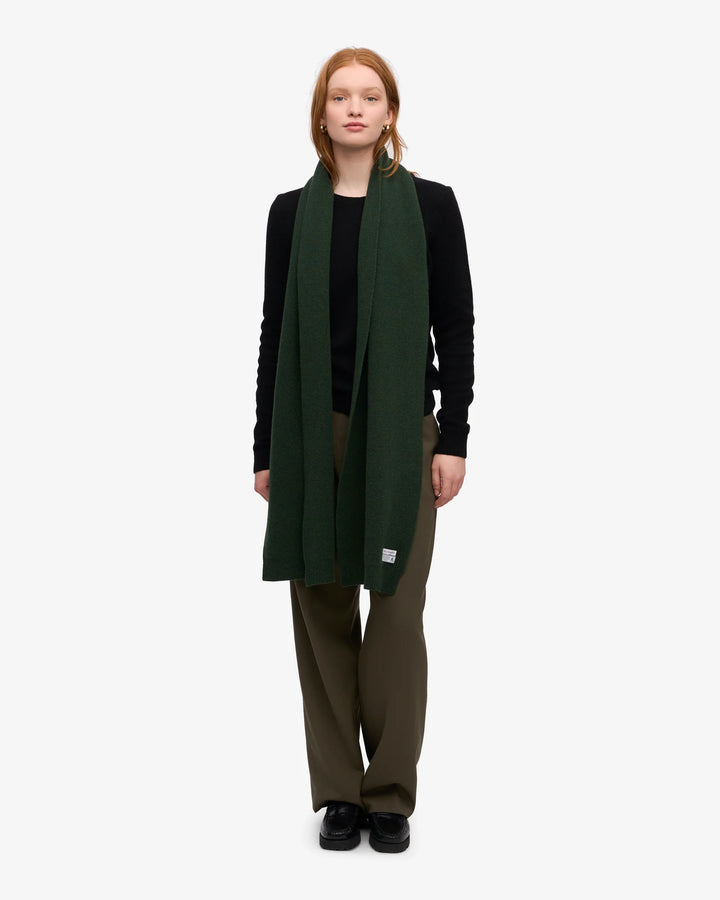 Merino Wool Scarf Emerald Green