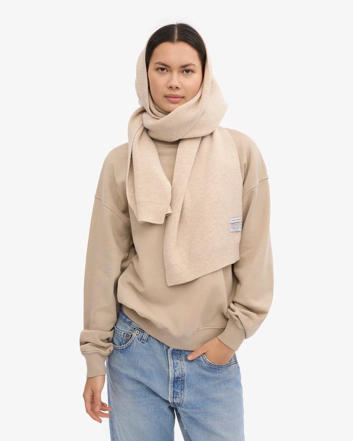 Merino Wool Scarf Ivory White