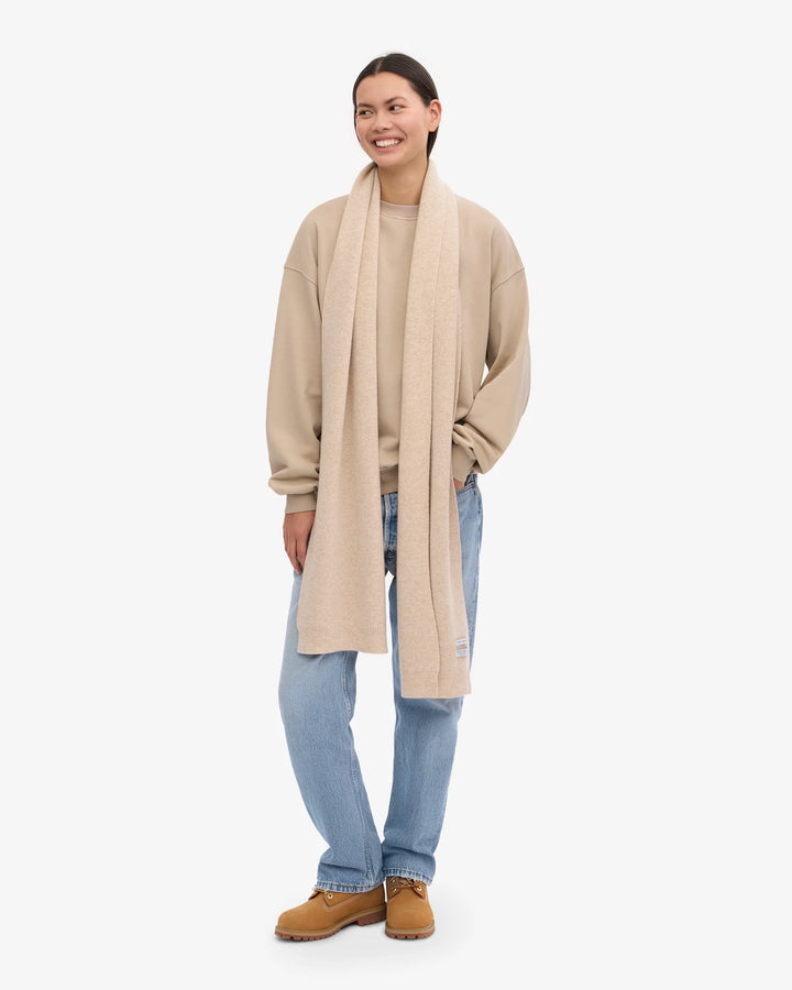 Merino Wool Scarf Ivory White