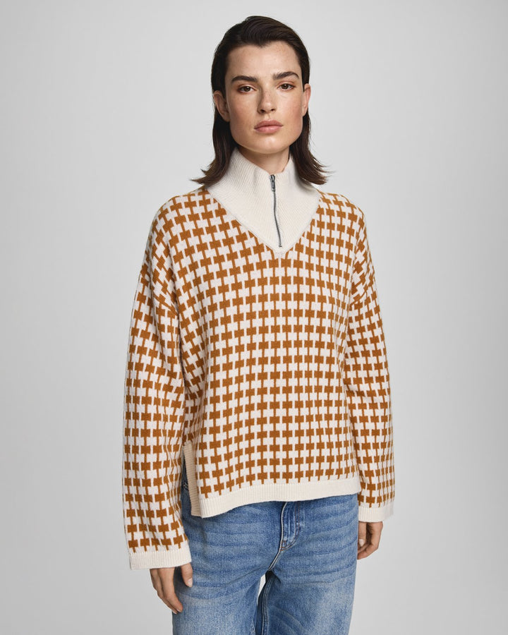 MSCHAmaria Zip
Pullover Egret/Cathay Spice