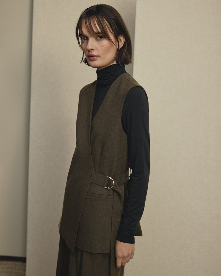 MSCHCabrie Waistcoat Forest N Melange
