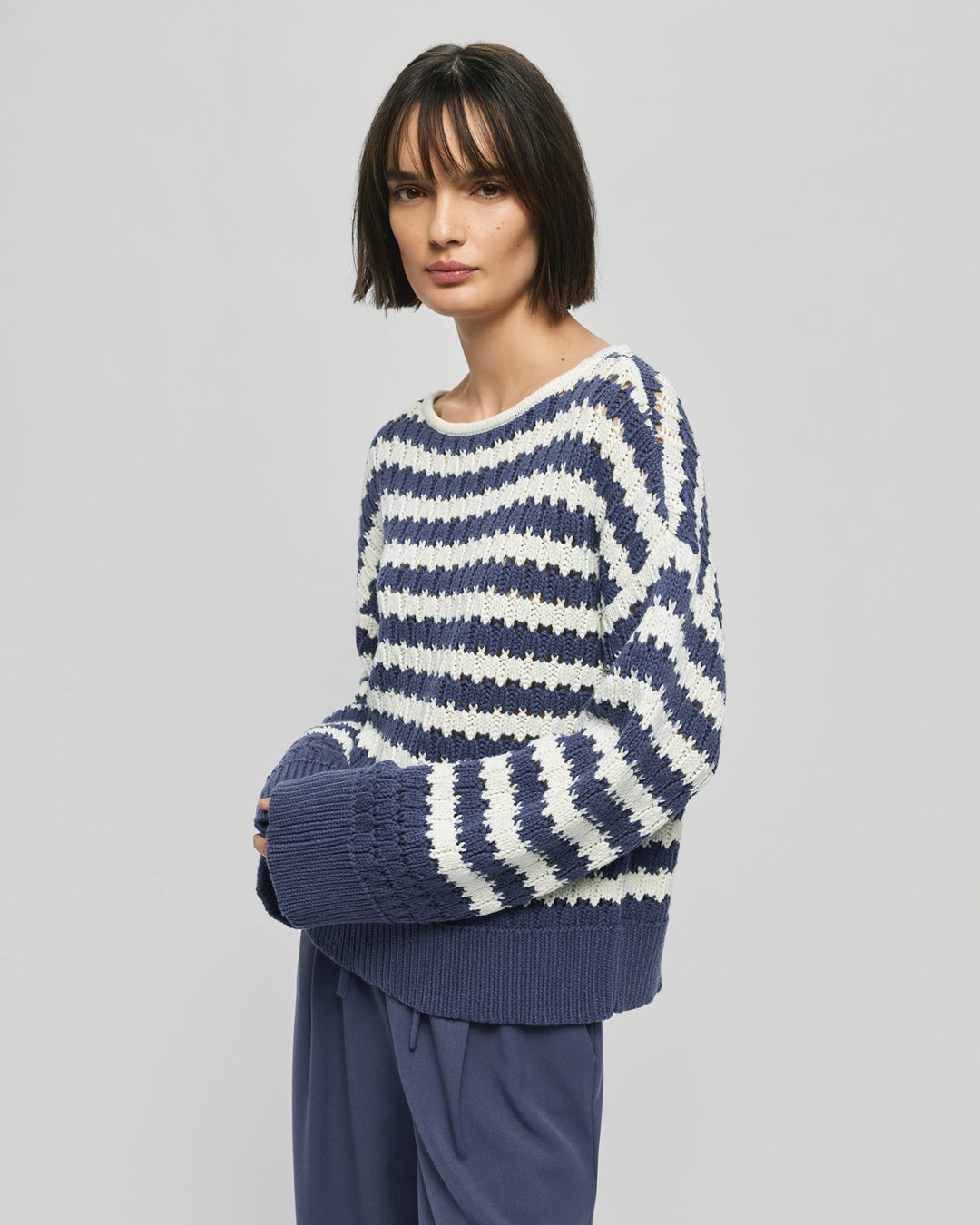 MSCHCestine JillenaPullover Stripe Indigo/E