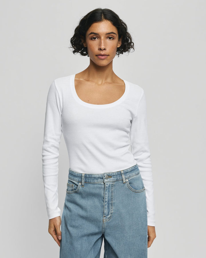 MSCHJeanie RasmiaU Top Bright White