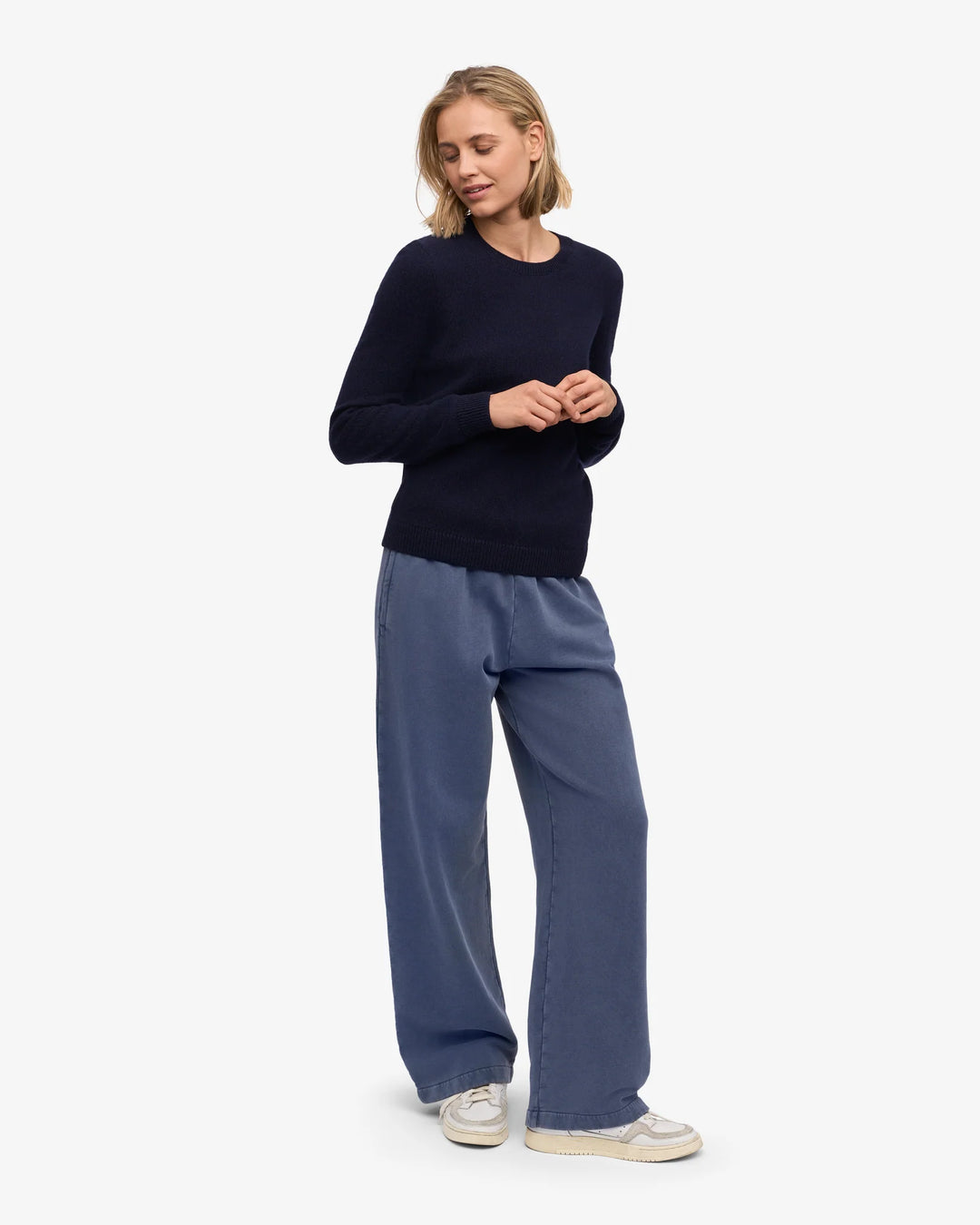 Classic Merino Wool Crew Navy Blue