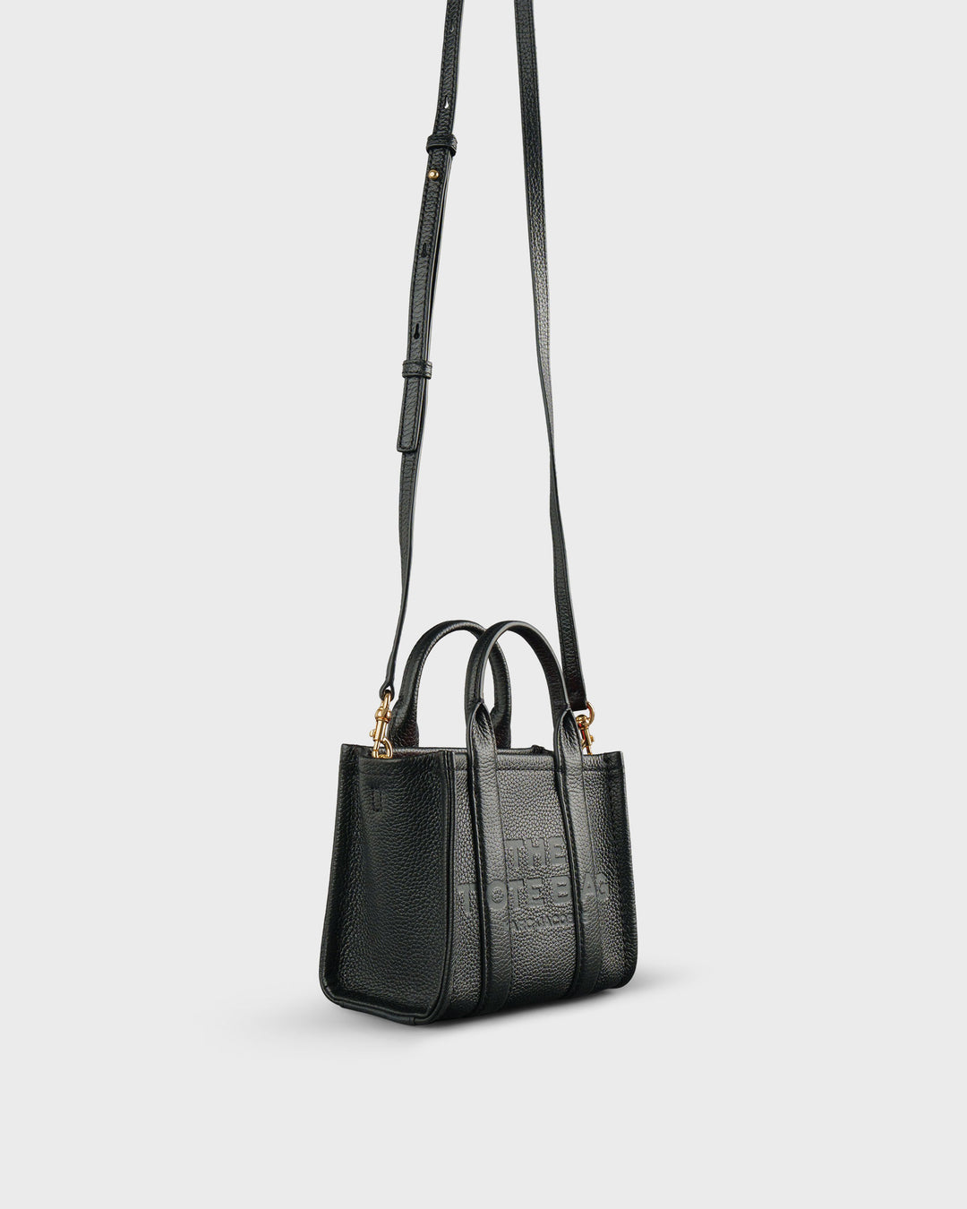 The Leather Crossbody Tote Bag Black