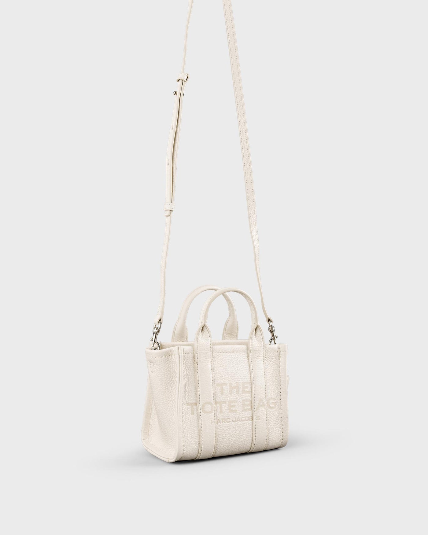 Marc Jacobs Handtasche The Leather Micro Bag Cotton Silver myMEID